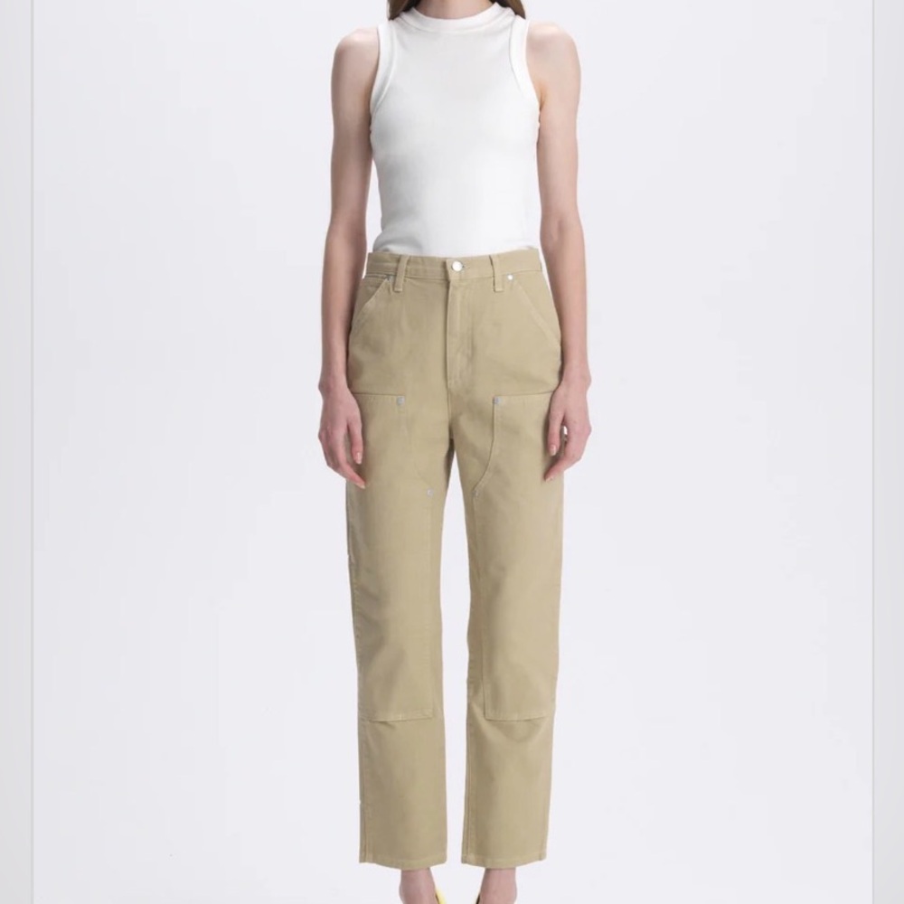 Elegant Tan Straight Leg Pants